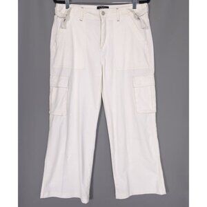 Anthropologie sanctuary REISSUE Cargo Pants MEDIUM White Cotton Belt CP0921BR6